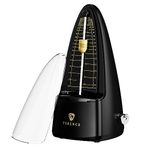 TERENCE Mechanical Metronome Metronome Digital Classic Shape Accurate Beat Metal Movement Convenient Use For practice for Guitar Piano Bass Drum Violin Metronomes for Adult and Children Black