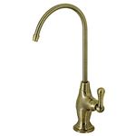 Kingston Brass KS3193AL Restoration 1/4 Turn Water Drinking Faucet, Antique Brass