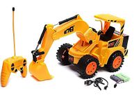 Hontral Wire Less Remote Control Rotate Excavator & Bulldozer Construction Vehicle Toy Construction Power Monster Truck (Power Excavator) (Multicolor)