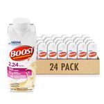 BOOST 2.24 Cal/mL, Complete Nutrition Drink For Adults, Vanilla, 530 Calories/Serving, 22g Protein, Ready-to-Drink, Vitamins, Minerals, 24 TetraPaks