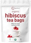 Organic Hibiscus Tea Bags, 200 Coun