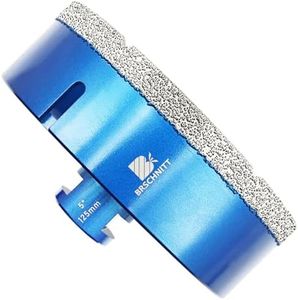 125mm Diamond Core Drill Bit for Porcelain Tile Ceramic Marble Granite Drilling,BRSCHNITT 1pc Vacuum Brazed Diamond Hole Saw with 5/8-11 Thread (125mm)