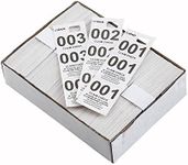 Winco Coat Checks, White, 500 Per Box