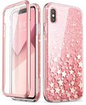 i-Blason Cosmo Full-Body Case for iPhone Xs/iPhone X Case 2018 Release, Pink, 5.8"