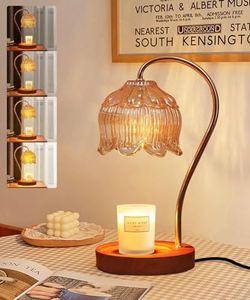Candle Warmer Lamp Dimmable with Timer- Mothers's Day Gifts for Mom, Fragrance Flower Candle Lamp with 2 * 50W Bulbs, Wax Melter Warmer Lamps for Jar Candle, Christmas Halloween House Warming Gifts