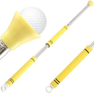 Greeily Golf Ball Retrievers, 44" Golf Ball Picker Upper for Putter and Pick Up Golf Ball with Suction Cup Stainless Steel Pipe Soft Sponge Handle