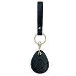 KRSURERICHER Leather Access Card Holder Key Fob Key Chains RFID Protector, NFC Smart Key tag Case Keychain for Broken Key., Black, Classic