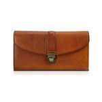 Wallet for Women Leather Purse Ti-fold Long Ladies Credit Card Holder Organizer Ladies Clutch Brown