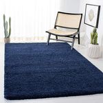 Carpet collection Shaggy Modern Rug Soft Handwoven Plain California Premium Shag Collection With 3X5 Feet(90 X 150 Cm)Plain Color 5 Cm Pile Height For Living Room|Home And Bedroom, Rectangular, BLUE