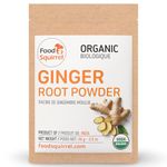 Organic Ginger Root Powder 2oz (56g) - High in Gingerols & Polyphenols, Raw from India, Warm Earthy & Sweet Culinary Spice Perfect for Asian & Indian Cuisine - 100% Organic Ground Raw Ginger Root