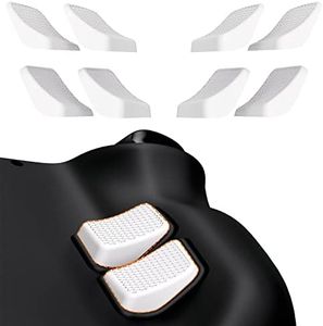 PlayVital Tasti Posteriori Adesivo Antiscivolo per Steam Deck LCD,Back Button Adesivi Grip Pulsanti Indietro Protezione Miglioramento Kit per Steam Deck OLED Console-2 Diversi Spessori-Bianco