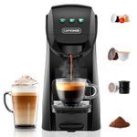 Warriors1 4in1 Coffee Pods Machines for Nespresso Original, Nescafe Dolce Gusto, Lavazza Espresso Point Coffee Pods and Ground Coffee, 20 Bar Automatic Capsule Small Mini Coffee Machine