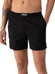DAMENSCH Men's Regular Fit Cotton Breeze Ultra - Light Solid Boxer Shorts Cotton, Boxers for Men,Cotton Shorts for Men, Boxer Shorts for Men-Cape Black-L