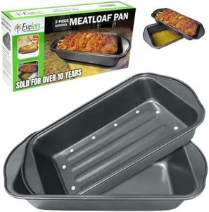 Evelots 2 Sets Meatloaf Pan-2 Piece Set-Drains Fat-Non Stick-Bread-More Flavor