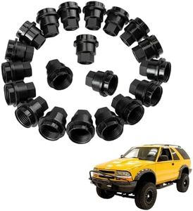 ZUDZUW 20PCS Black Wheel Lug Nut Covers Cap 15661036 Compatible with Chevy S10 Blazer GMC Jimmy Sonoma