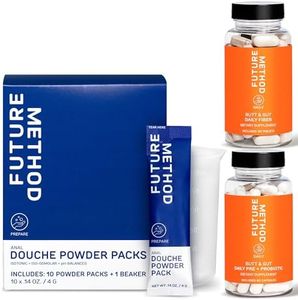 Future Method pH-Balanced & Soothing Anal Douche Powder - Synbiotics Probiotics & Prebiotic Supplement for Digestion, Fiber with Acacia and Psyllium Husk Fiber Pills