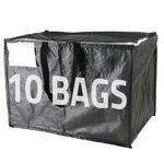Moving & Storage Bags – HEAVY DUTY 100L - PREMIUM Grade, Reusable Zippered Tote for Moving House, Clothes Storage, Camping, Attic & More – Industrial Strength Laundry & Utility Bag (10 Bags)