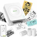 Nelko Sticker Printer, PM230 Mini Printer Bluetooth Portable Sticker Maker with 3 Rolls Paper, for DIY Creation, Study Notes, Pictures, Receipts, List, Multiple Templates for Phone & Tablet, White