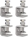 Awclub 4 Pack 304 Stainless Steel C Clamps with 20mm/0.79" Stable Wide Jaw Opening Tiger Clamp for Woodworking Welding Construction Household Mount