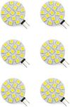 GX4 G4 Bi Pin 4W LED Light Bulb Side Mount 2 Pin AC DC 12V 24V Replacement of 20W JC Halogen Lamp of Marine Vehicles Boat Yacht RV Camper Solar & Low Volt Home Lighting, Cool White, 4 Watt (PACK OF 6)