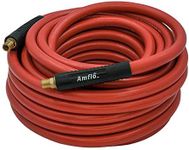 Amflo 552-50AE Red 300 Psi Rubber Air Hose 3/8" X 50' with 1/4" MNPT End Fittings