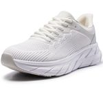 Harvest Land Women's Running Shoes Tennis Walking Sneakers Gym Non Slip Lightweight Jogging Sports Workout Fitness Shoes White US9