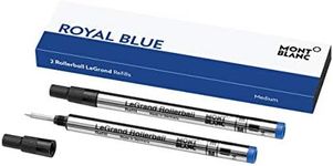 Montblanc Rollerball LeGrand Refills (M) Royal Blue 124503 – Pen Refills for Meisterstück LeGrand Rollerball Pens with a Medium Tip – 2 x Blue Pen Cartridges