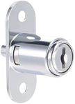 uxcell Push Plunger Lock, 3/4-inch(19mm) Cylinder, Zinc Alloy Chrome Finish, Keyed Alike