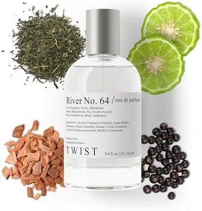 Twist River No. 64 - Eau De Parfum Inspired by Creed's Silver Mountain W., Long-Lasting Perfume For Men & Women, Paraben Free, Vegan, Clean Ingredients, Unisex Fragrance - 100 ml | 3.4 fl. oz.