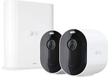 Arlo Pro 3 Security Camera Outdoor, 2K HDR, Wireless CCTV, 6-Month Battery, Colour Night Vision, 2-Way Audio, Alarm, 2 Camera Kit, With Free Trial of Arlo Secure Plan, White