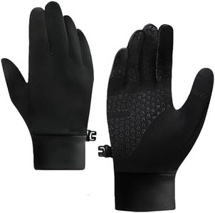 Waihoeer Running Gloves, Lightweight Winter Gloves Touchcreen Warm Liner Gloves Men Women for Cycling Biking Sports (Medium)
