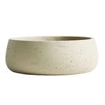 Olly & Rose Large Ceramic Planter Bowl Shallow Plant Pot - Off White Cream Ivory Flower Pot Indoor and Outdoor Decorative Bowl Garden and Home Décor