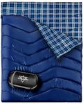 Double Sleeping Bag Flannel for Adults Kids, XL Queen Size 2 Person Sleeping Bags for All Seasons Couples Family Camping Hiking Backpacking and Outdoors, Waterproof, Lightweight