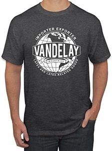 Wild Bobby Vandelay Industries Shirt Latex-Related Goods Pop Culture Men's Graphic T-Shirt, Heather Black, X-Large