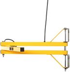 TPI Corporation 40-LDA Fostoria Loading Dock Arm – 40" Reach Dual Square 1-1/2 inch Steel Tubing, 120V, with Two Embedded outlets, Safety Yellow