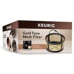 Keurig Reusable Ground Coffee Filter Compatible with K-Duo Essentials and K-Duo Brewers only, Eco-Friendly Way to Brew a Carafe, Gold Tone Mesh