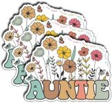 (3Pcs) Auntie Floral Sticker, Cute 