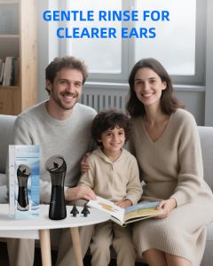 VINIPO Electric Ear Wax Removal Kit – 5-Piece Stainless Steel Ear Pick Set, Dual-Tank Water Cleaner, 4 Modes, Rechargeable