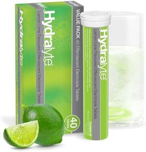 Hydralyte Lemon Lime Flavoured Effervescent Electrolyte 40 Tablets - Great for Running, Sports & Daily Hydration - Convenient & Self-Dissolving Tablets.
