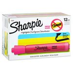 Sharpie ACCENT Highlighter, Tank Highlighter Chisel, 12 Pack, Fluorescent Pink (25009)