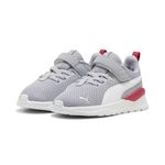 Puma Unisex Baby Anzarun Lite AC Inf Sneaker, Gray Fog White-Club Red, 7 UK Child