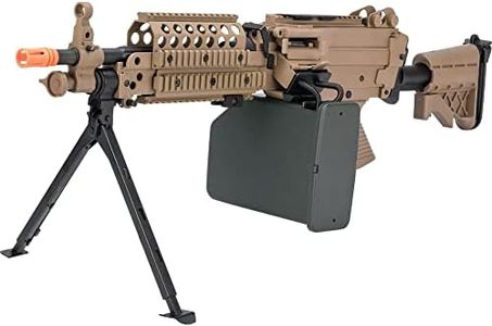 Evike Airsoft - A&K/Cybergun FN Licensed Middleweight M249 Minimi Airsoft Saw (Model: MK46 / Dark Earth)