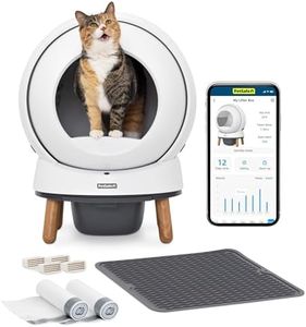 PetSafe ScoopFree SmartSpin Self-Cleaning Litter Box Bundle – Advanced Odor Control – App Controlled – Up to 2 Weeks of Hands-Free Cleaning – Includes Litter Mat, 50 Waste Bin Liners, 4 Deodorizers