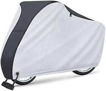 Ohuhu Bike Cover Outdoor Waterproof & Windproof Bicycle Cover Upgrade 210T 29 Inch Anti-UV Snow Dustproof with Lock-Holes for Mountain, Road, City, Beach Cruiser Bike All Weather Protection