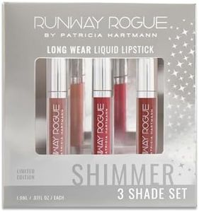 Runway Rogue Try Me x 3 Mini Long Wear Limited Edition Liquid Lipstick Set, Sunset Trio (‘Soft Light’, ‘Day Rate’, ‘Film Noir’)
