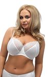 Selente My Secret Underwired Bra (Made in the EU) with Elegant Lace Details, Ideal Fit and Many Sizes (C-Cup to K-Cup) - White - 40K