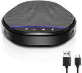 Ynoonvon Conference Speakerphone with 360° Voice Pickup, AI Noise Reduction & Echo Cancellation, USB Plug and Play Desktop Microphone Speaker for Zoom, Teams, Skype, Home Office & Online Meetings