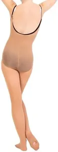 Body Wrappers A91 TotalSTRETCH Convertible Foot Camisole Body Tights, Suntan, Large/XL