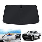 KUST Windshield Sun Shade for 2016-2023 2024 2025 Toyota Tacoma Accessories 2Dr 4Dr Pickup Truck Custom Fit Sunshade Window Sun Visor Protector Foldable Blocks UV Rays Keep Your Car Cooler