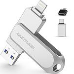 MFi Certified 512GB Photo Stick Flash Drive for iPhone Thumb Drives Memory Stick,Photostick High Speed External Storage for iPhone/Android/iPad/iOS/PC/Computer and More Smart Devices(Silver)